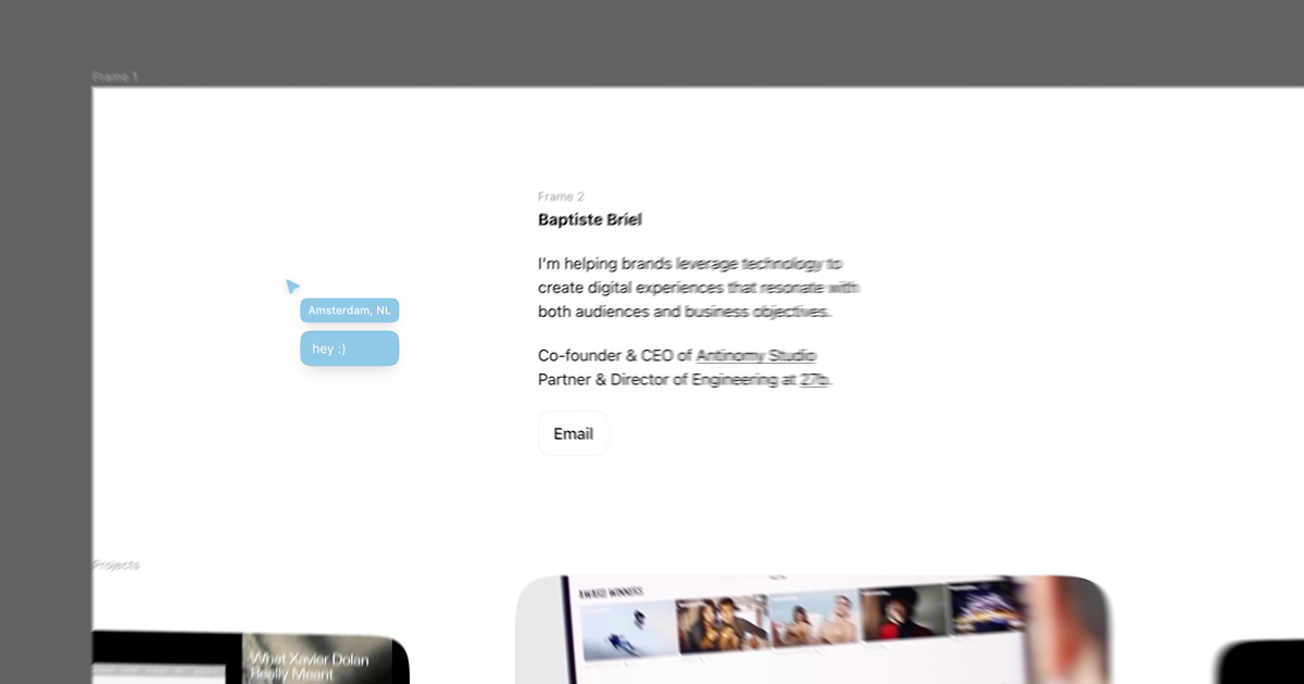 Thumbnail of Baptiste Briel | Creative Technologist, Co-founder & CEO of Antinomy Studio